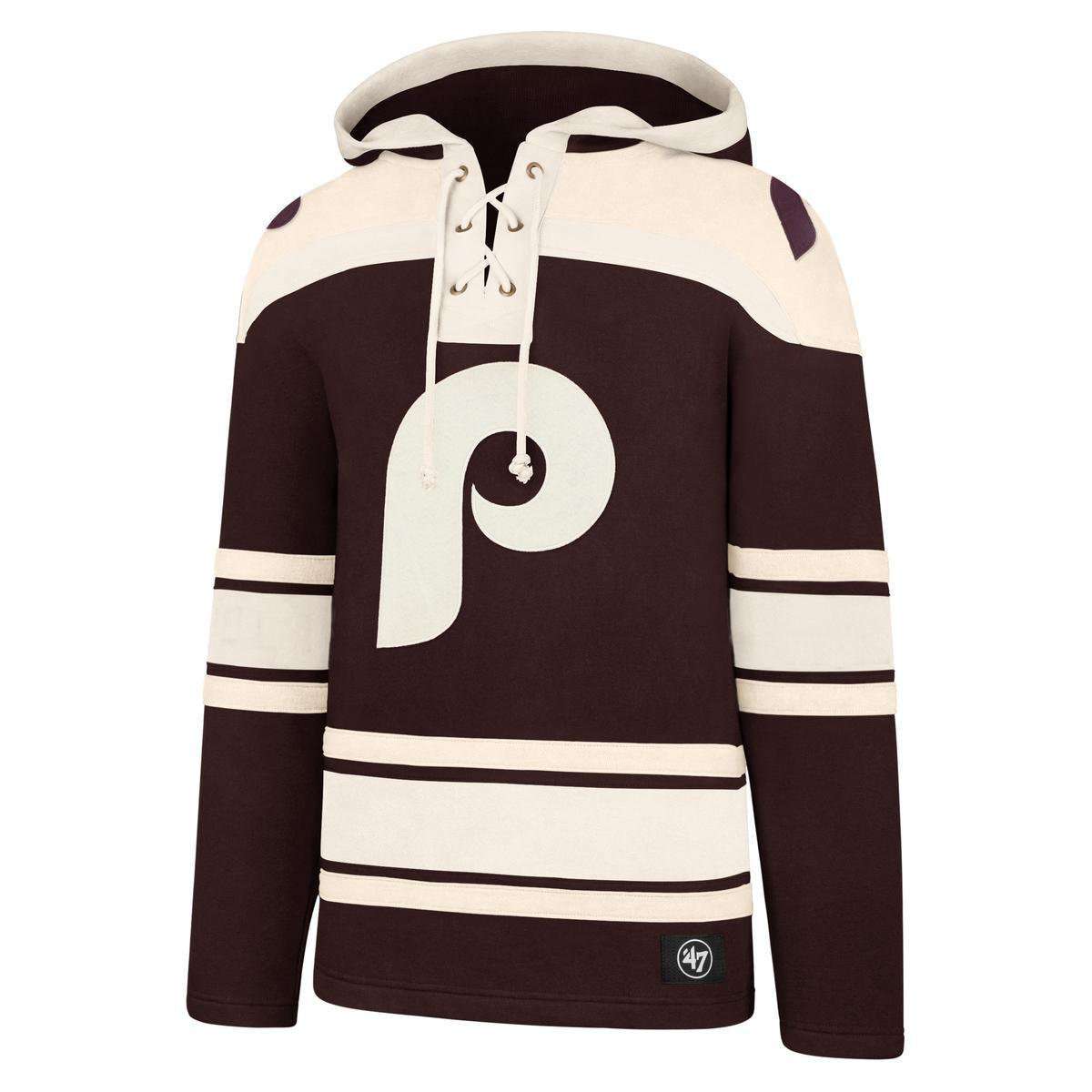 47 Brand Jumpers Philadelphia Phillies '47 MLB Lacer Hoodie Jumper - Maroon