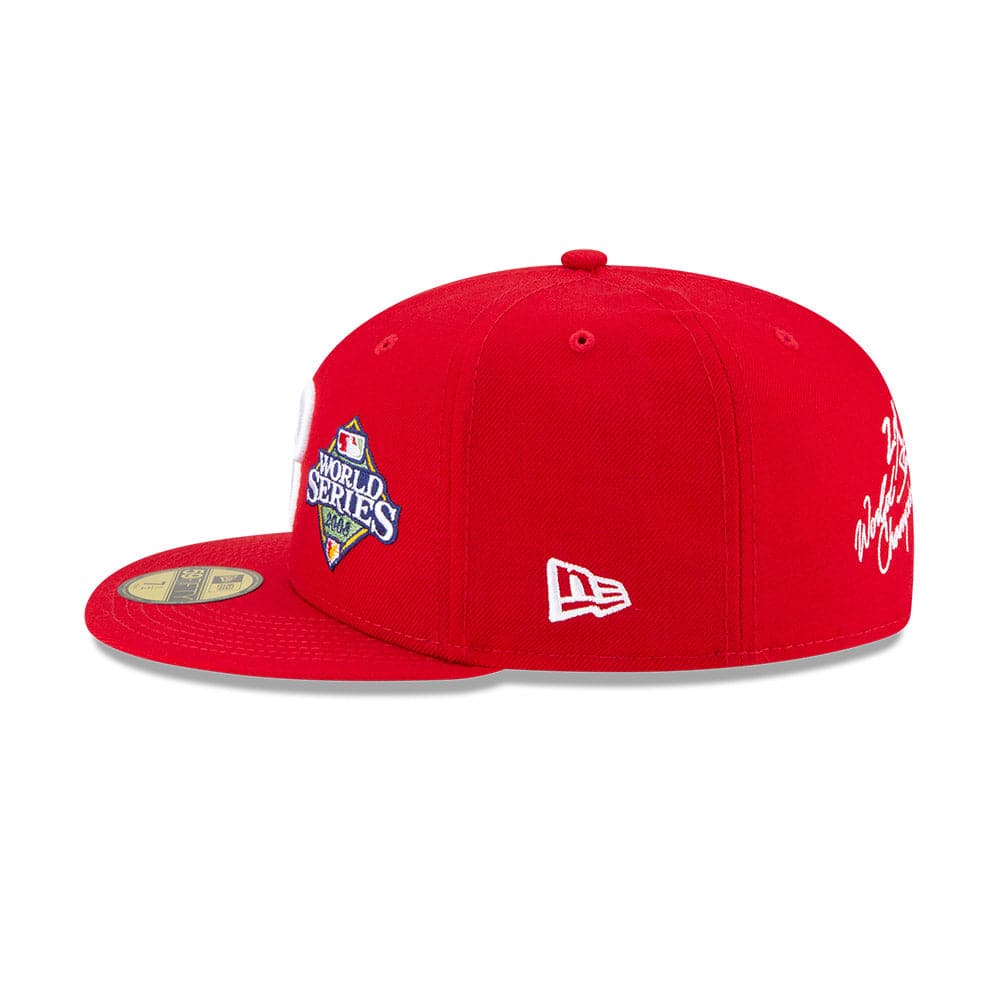 New Era Caps Philadelphia Phillies New Era MLB Champions Patch 59FIFTY Fitted Hat - Red