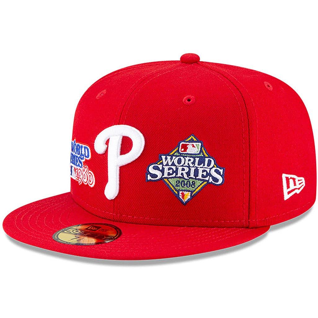 New Era Caps Philadelphia Phillies New Era MLB Champions Patch 59FIFTY Fitted Hat - Red