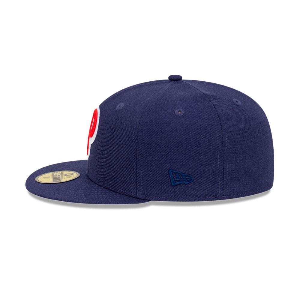 New Era Caps Philadelphia Phillies New Era MLB Cooperstown 59FIFTY Fitted Hat - Navy