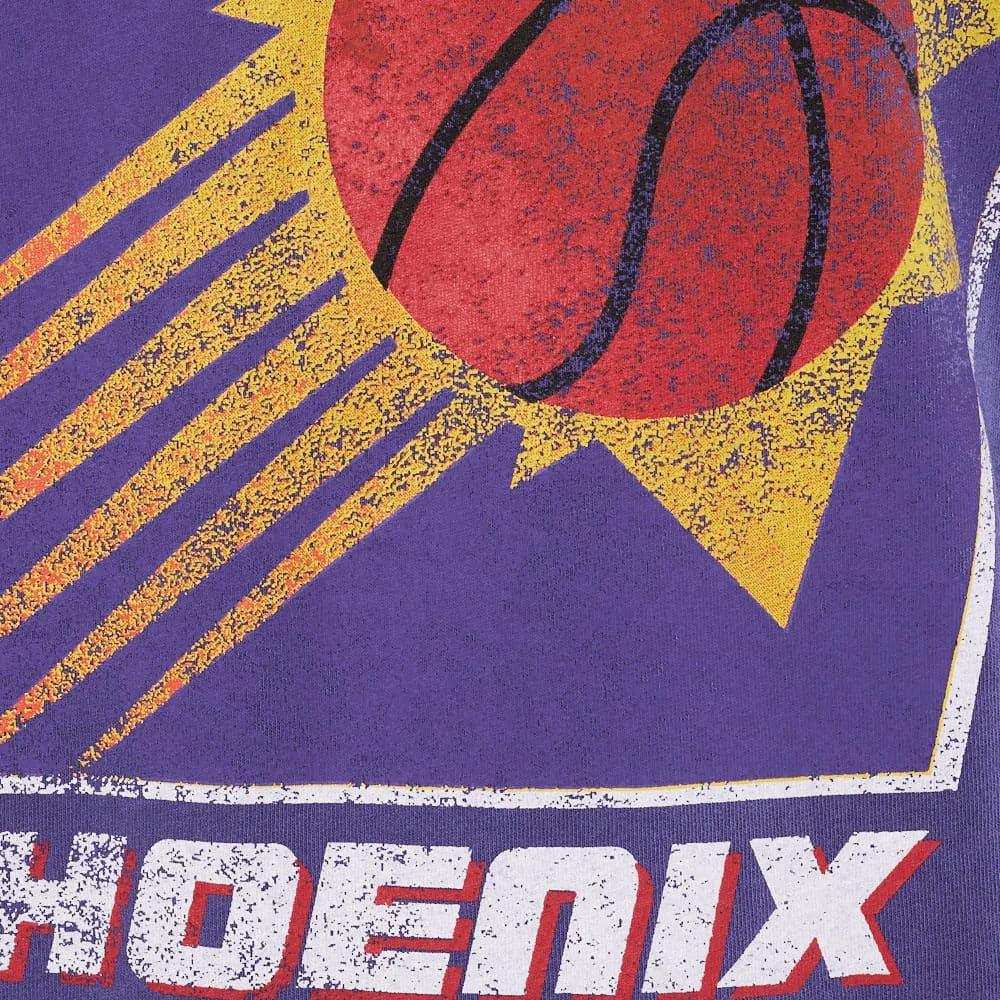 Mitchell And Ness T-Shirts Phoenix Suns Mitchell & Ness NBA HWC Big Logo Vintage T-Shirt - Faded Purple