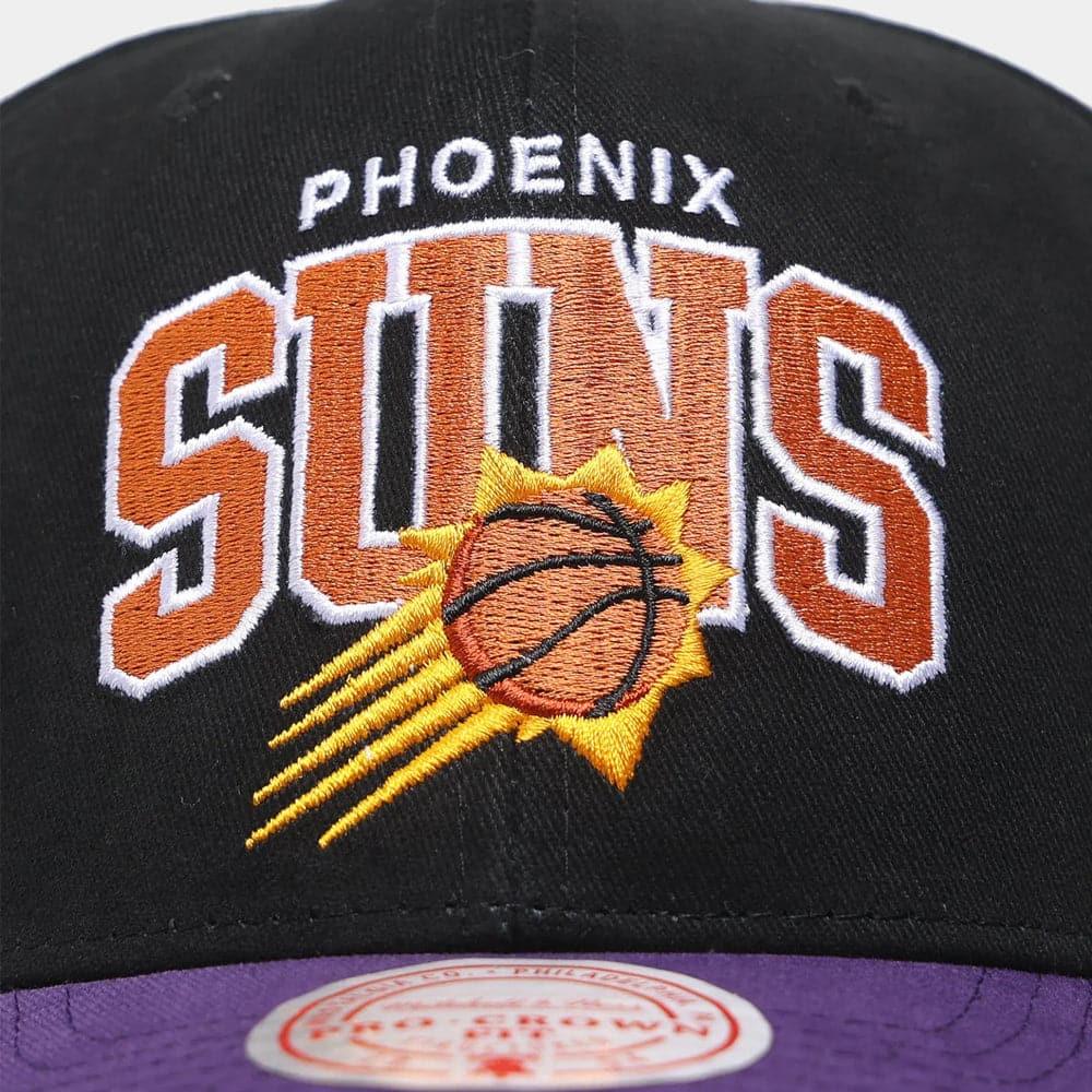 Mitchell And Ness Caps Phoenix Suns Mitchell & Ness NBA HWC Team Arch Pro Crown Snapback Hat - Black