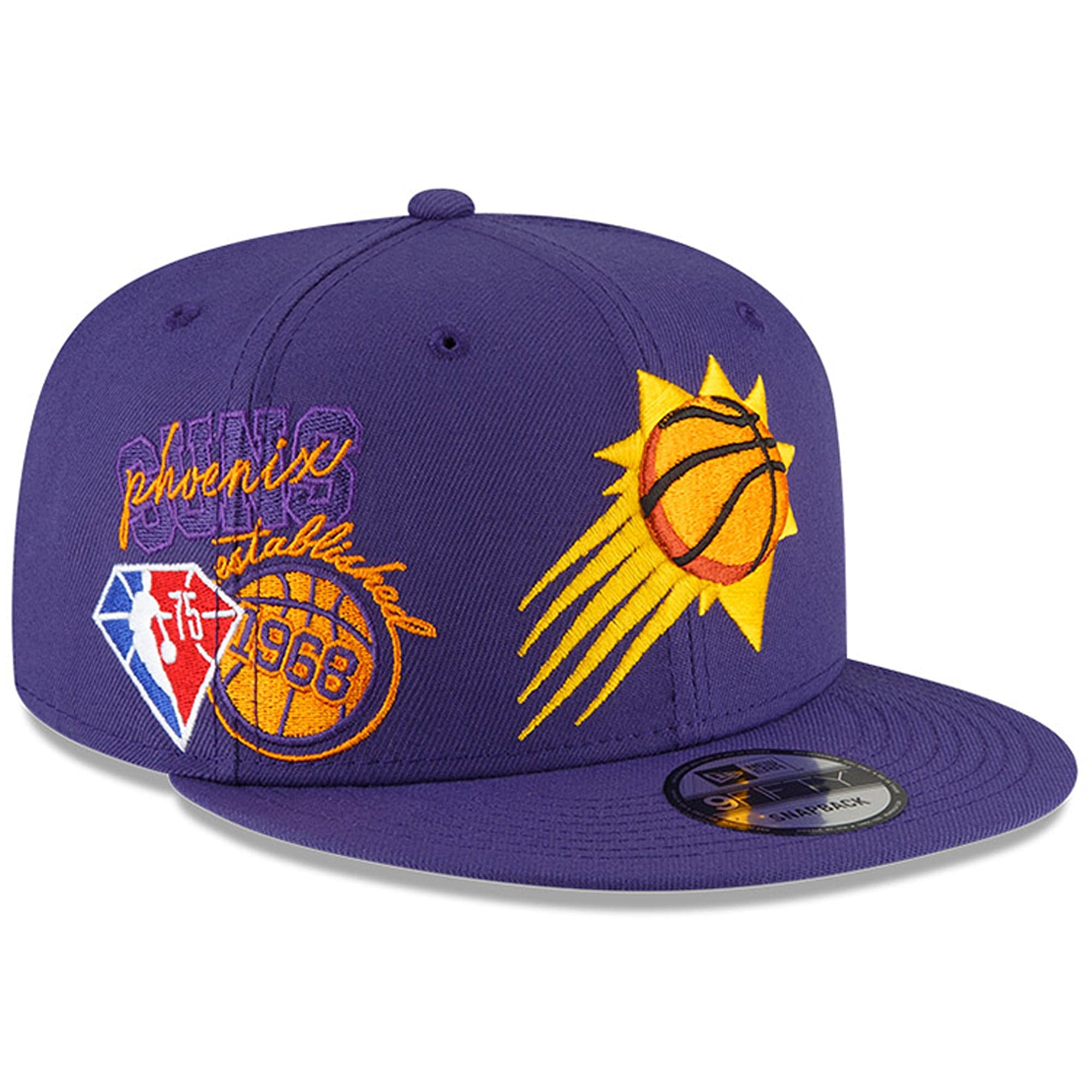New Era Caps Phoenix Suns New Era NBA 21-22 Back Half 9FIFTY Snapback Hat - Purple