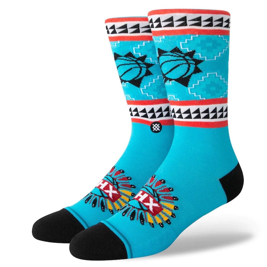 Stance Socks Large (9-12 US) Phoenix Suns Stance NBA 22-23 City Edition Crew Socks - Teal