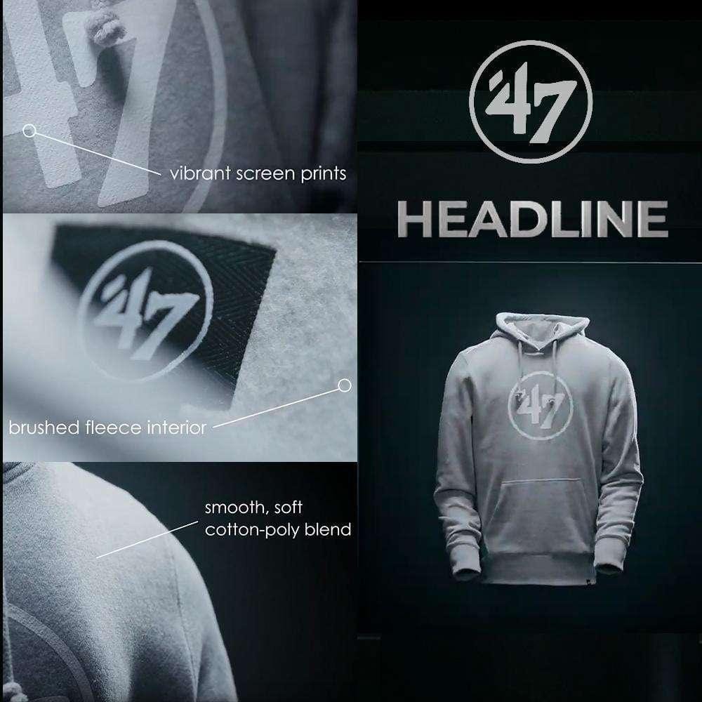 47 Brand Jumpers Pittsburgh Penguins '47 NHL Rundown Headline Hoodie Jumper - Black