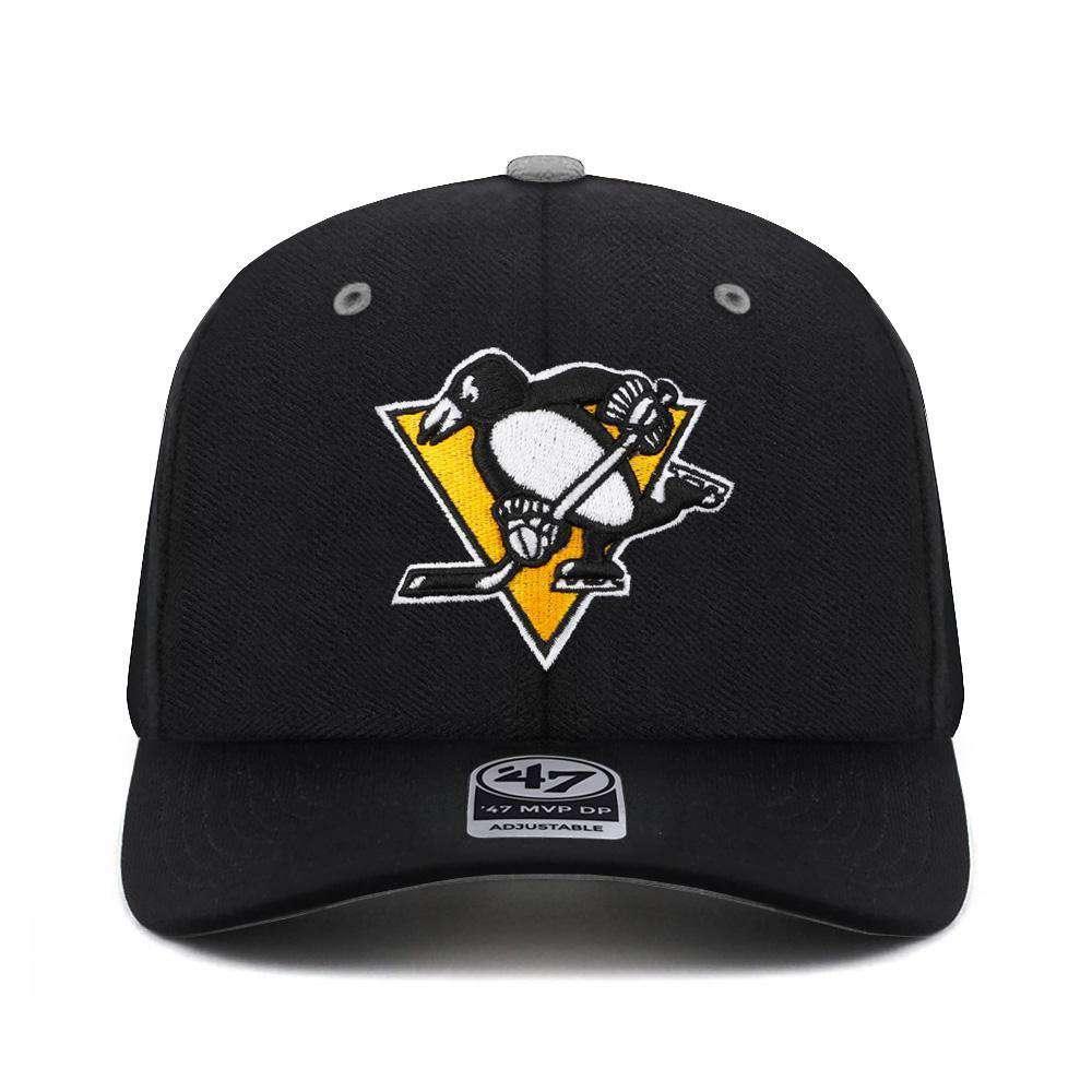 47 Brand Caps Pittsburgh Penguins '47 NHL Team Audible DB Pre-Curved Snapback Hat - Black