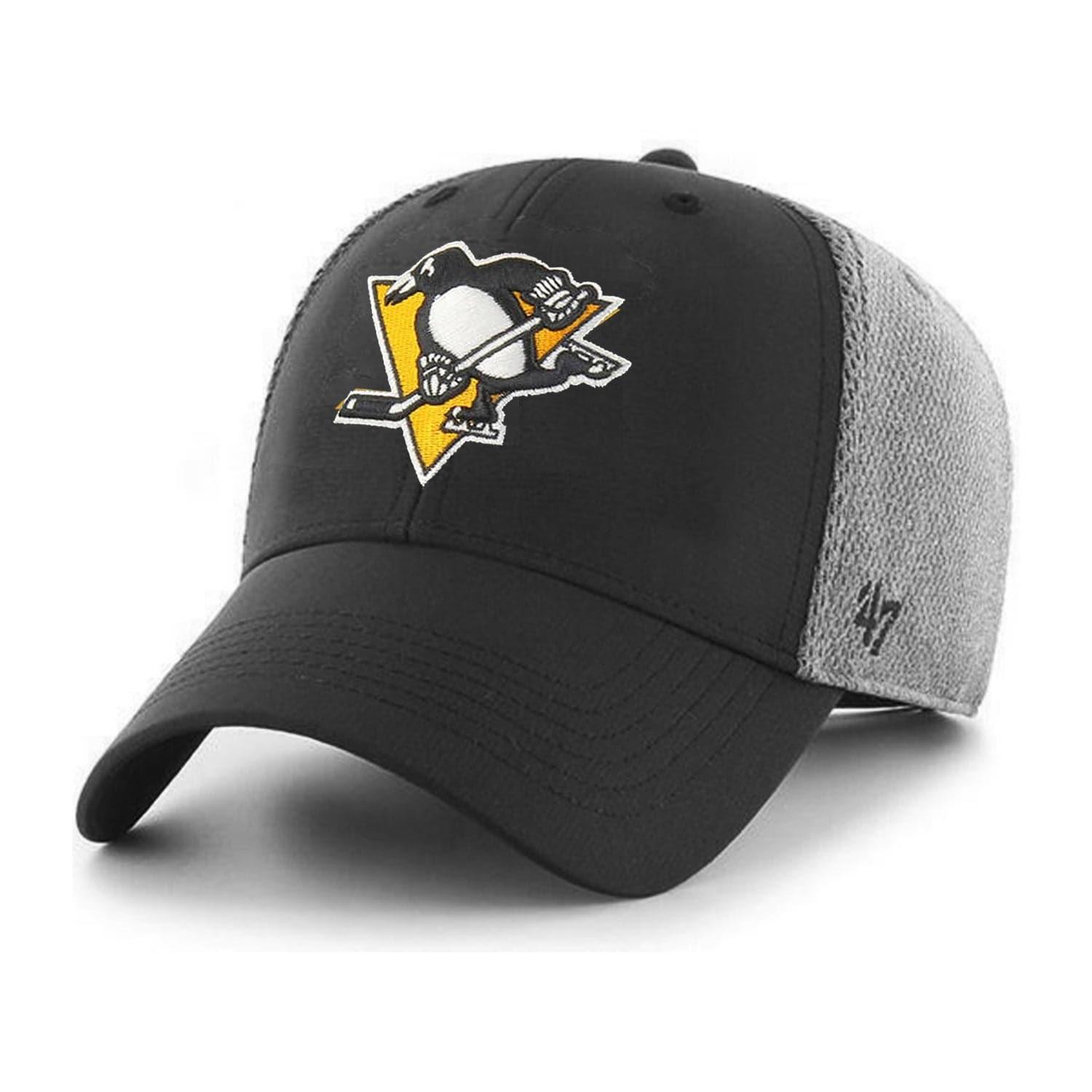 47 Brand Caps Pittsburgh Penguins '47 NHL Wycliff Contender Stretch Fit Curve Hat - Black