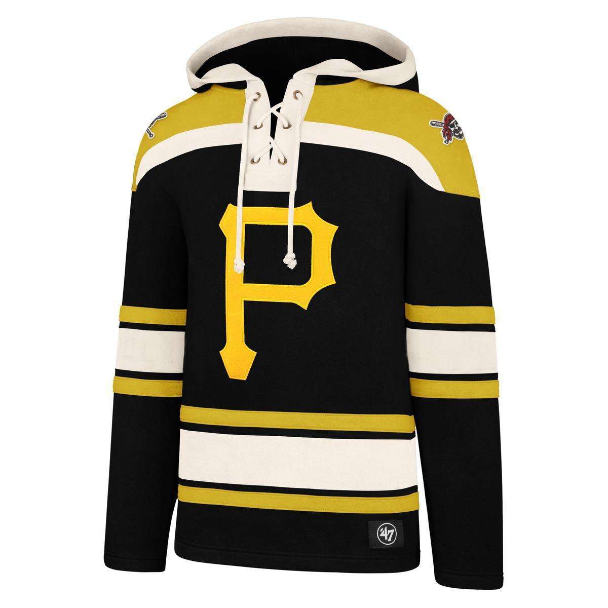 47 Brand Jumpers Pittsburgh Pirates '47 MLB Lacer Hoodie Jumper - Black