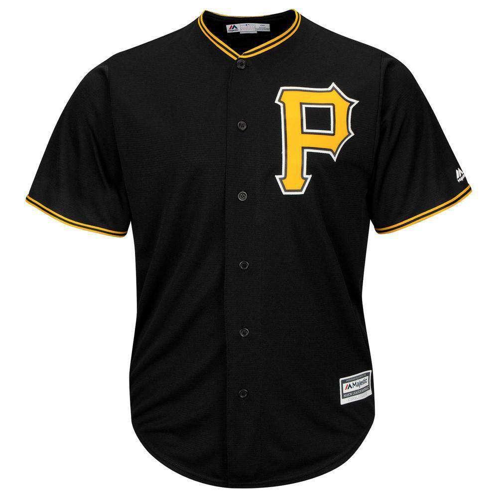 Majestic Athletic Jerseys Pittsburgh Pirates Majestic MLB AC Cool Base Replica Jersey - Black