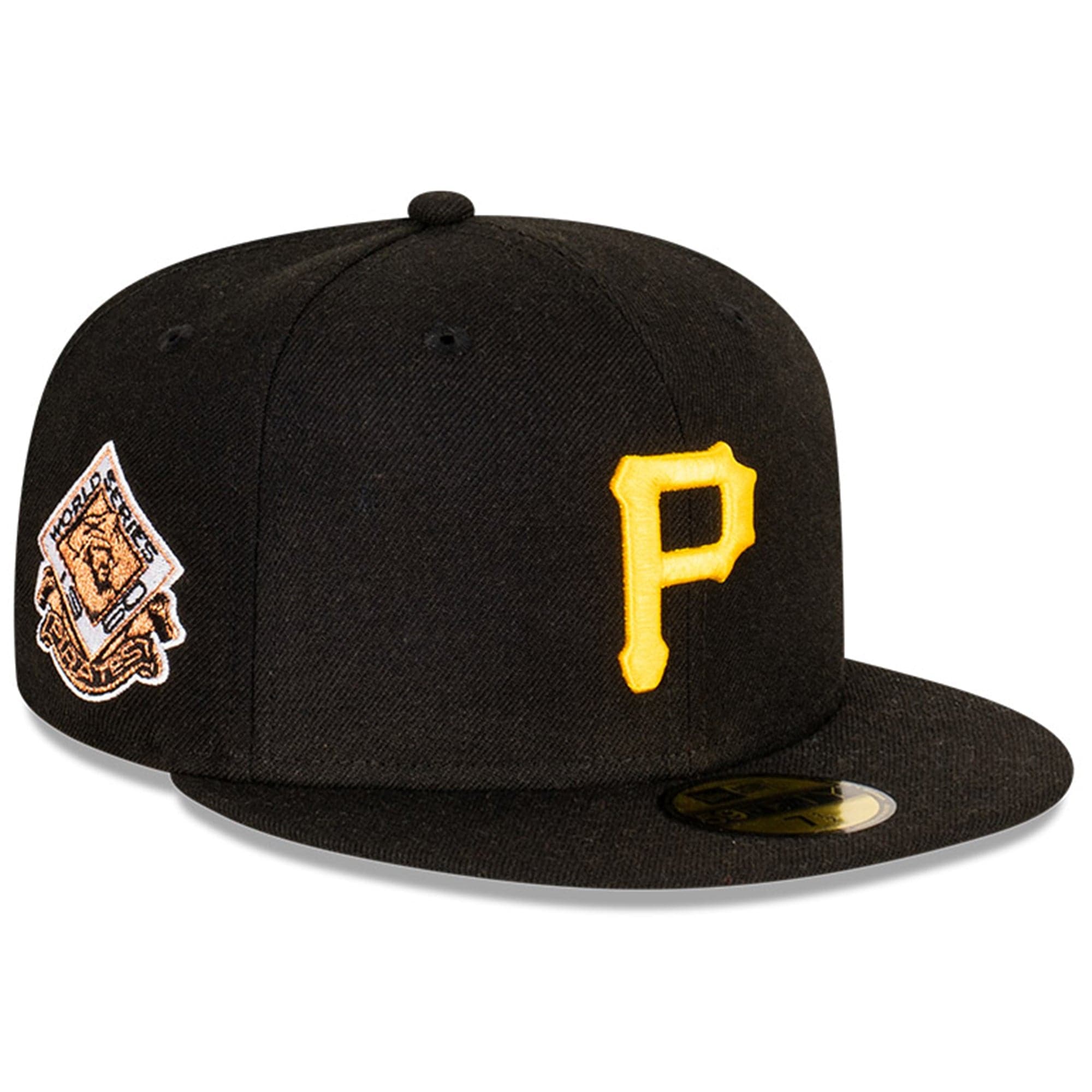 New Era Caps Pittsburgh Pirates New Era MLB 1960 World Series Patch 59FIFTY Fitted Hat - Black
