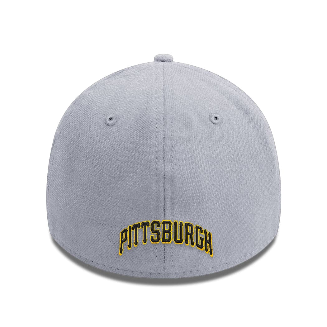 New Era Caps Pittsburgh Pirates New Era MLB Team 39THIRTY Flex Fit Curve Hat - Grey