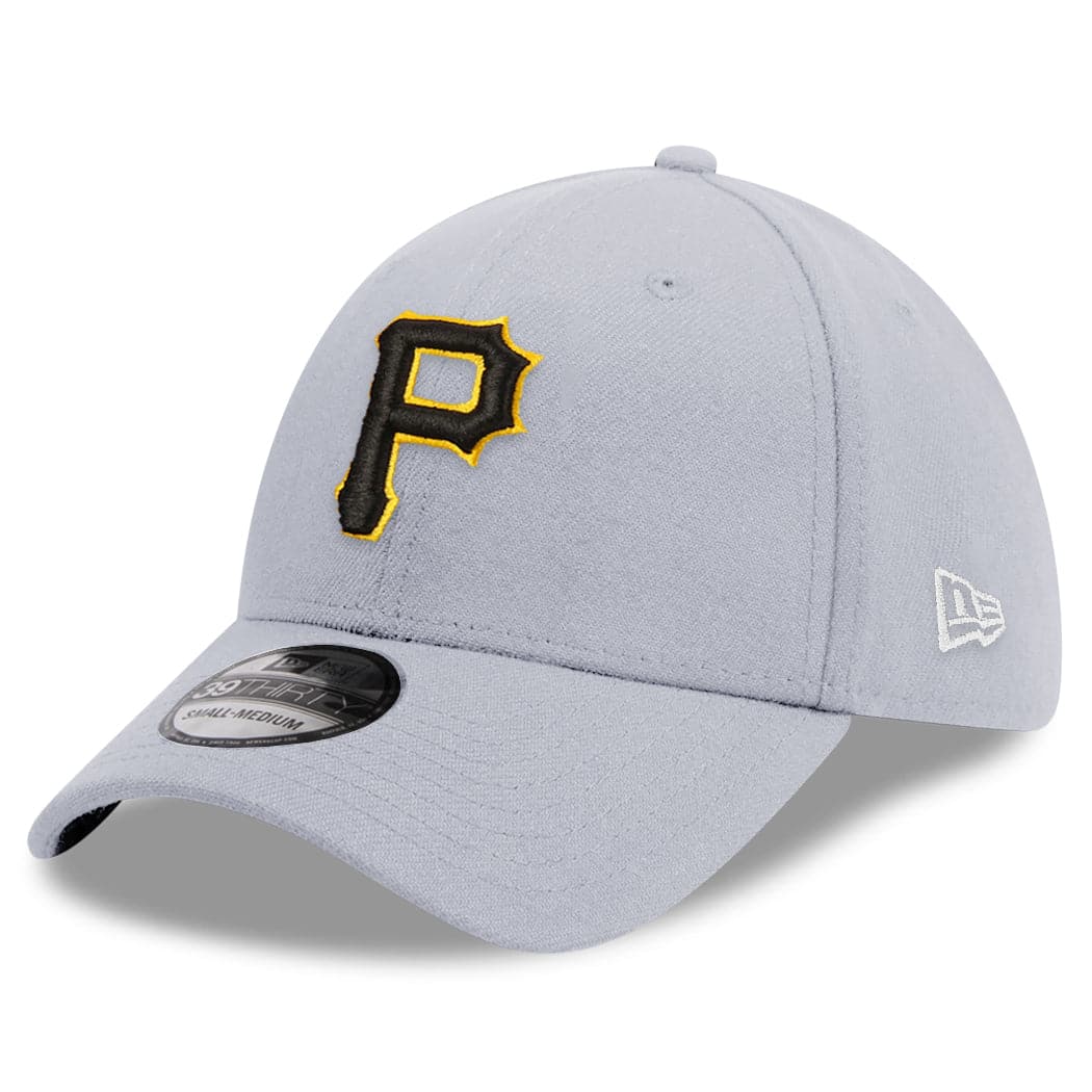 New Era Caps Pittsburgh Pirates New Era MLB Team 39THIRTY Flex Fit Curve Hat - Grey