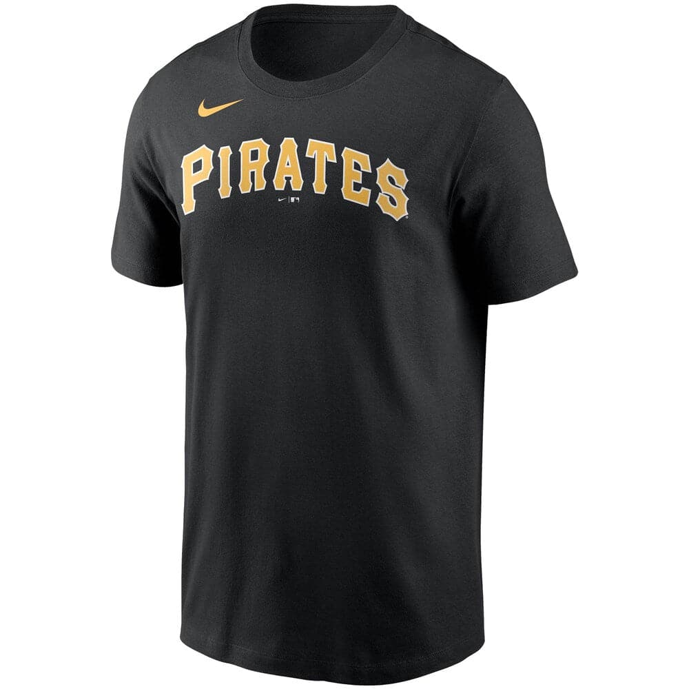 Nike T-Shirts Pittsburgh Pirates Nike MLB Team Wordmark T-Shirt - Black