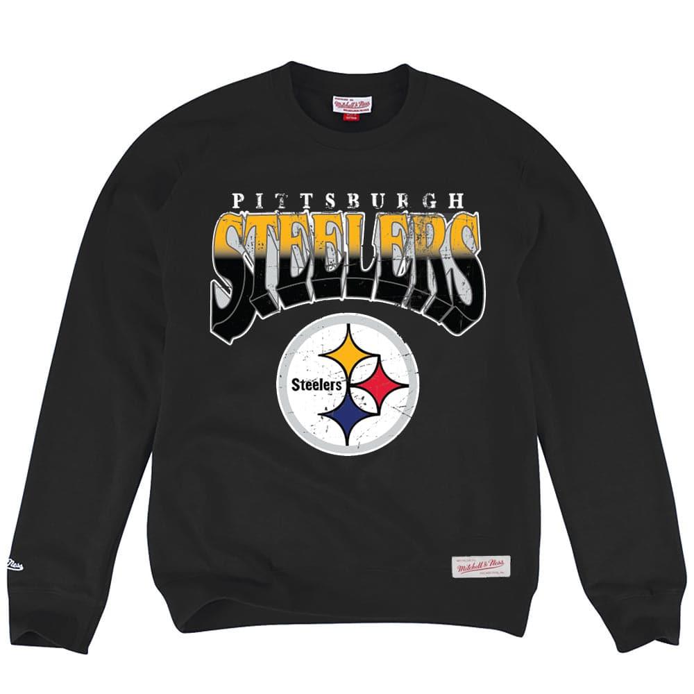 Mitchell And Ness Jumpers Pittsburgh Steelers Mitchell & Ness NFL Rush Crew Jumper - Black