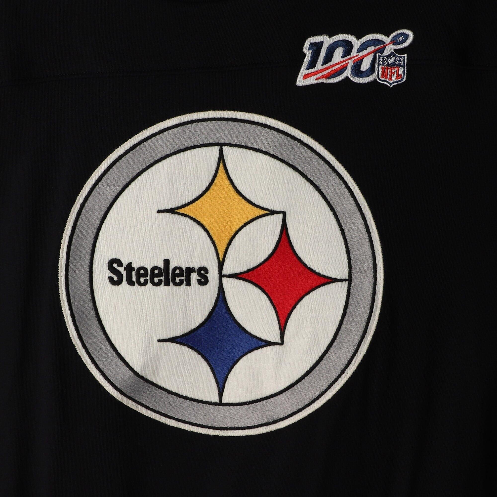 Mitchell And Ness T-Shirts Pittsburgh Steelers Mitchell & Ness NFL Team Inspired Long Sleeve T-Shirt - Black