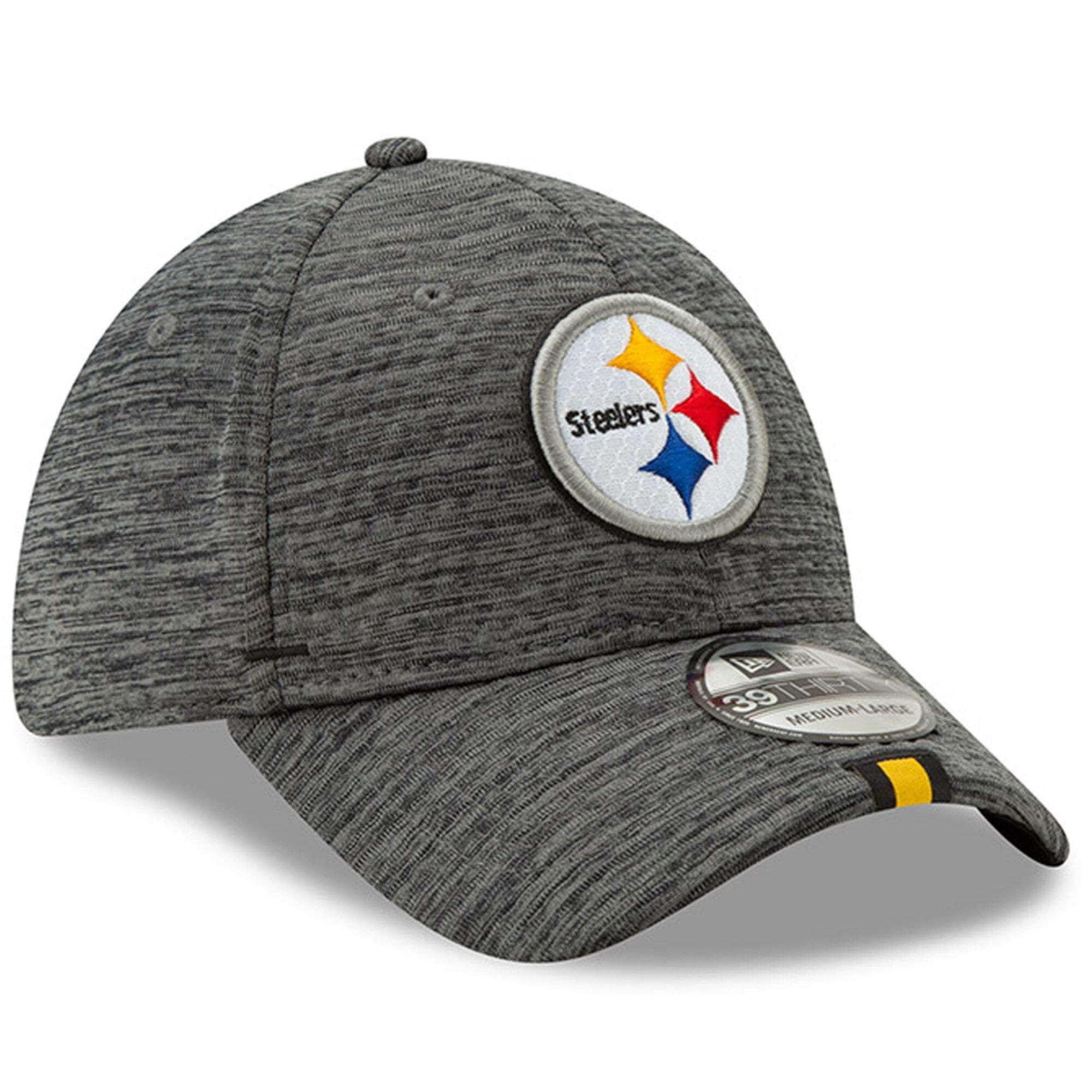 New Era Caps Pittsburgh Steelers New Era 2019 NFL Training Camp 39THIRTY Stretch-Fit Hat - Graphite