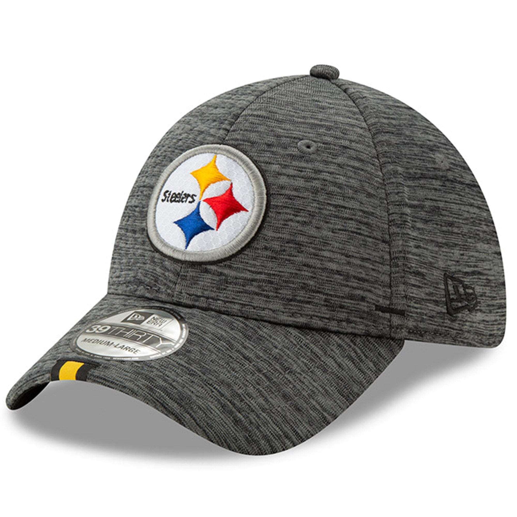 New Era Caps Pittsburgh Steelers New Era 2019 NFL Training Camp 39THIRTY Stretch-Fit Hat - Graphite