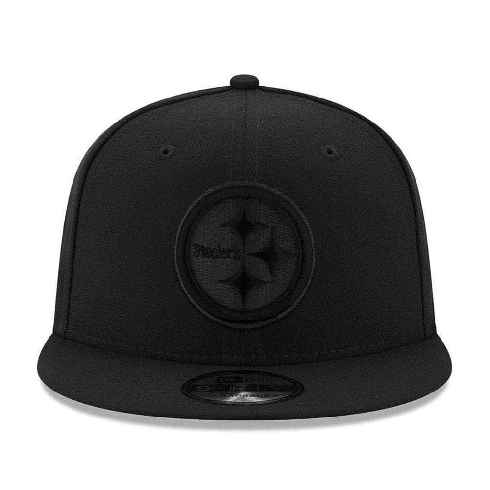 New Era Caps Pittsburgh Steelers New Era NFL Black On Black 9FIFTY Snapback Hat - Black