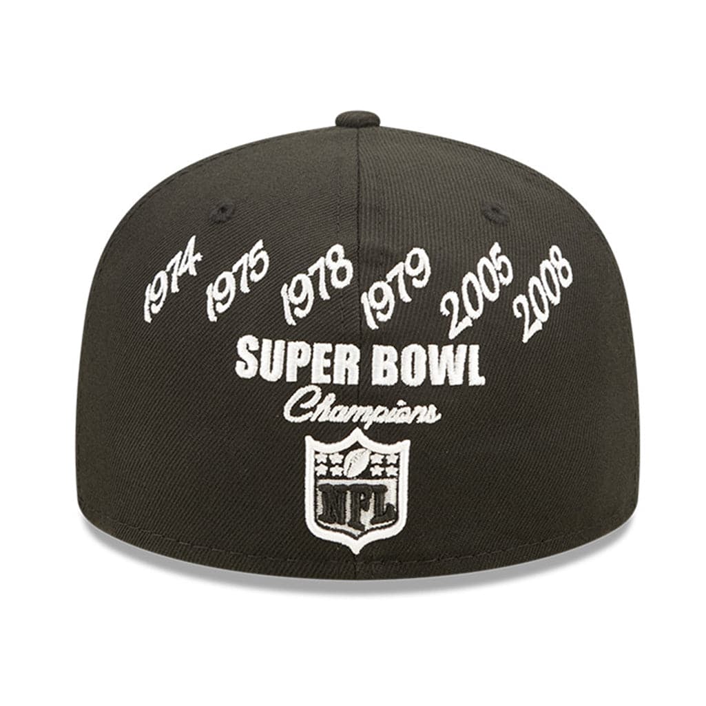 New Era Caps Pittsburgh Steelers New Era NFL Crown Champs 59FIFTY Fitted Hat - Black