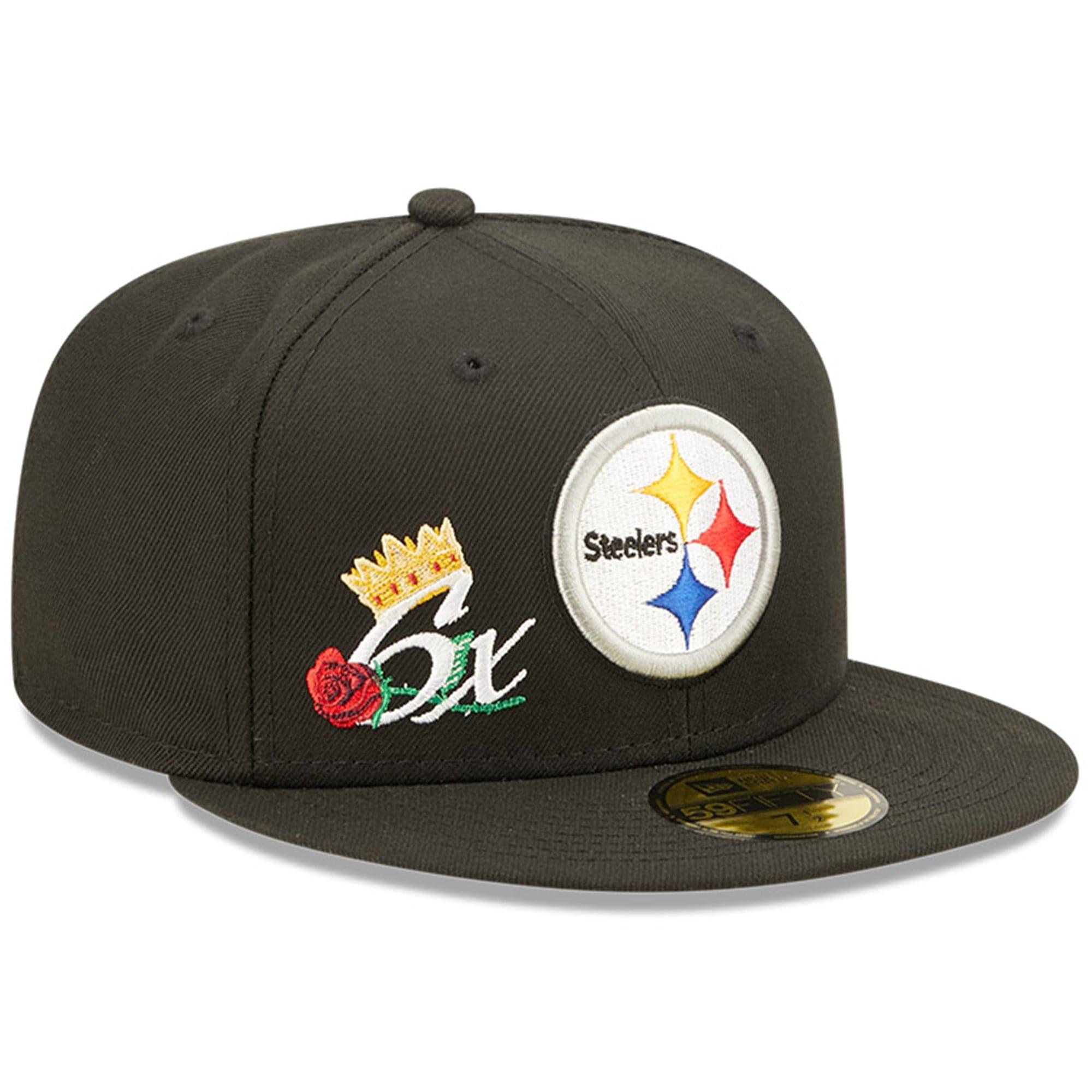 New Era Caps Pittsburgh Steelers New Era NFL Crown Champs 59FIFTY Fitted Hat - Black