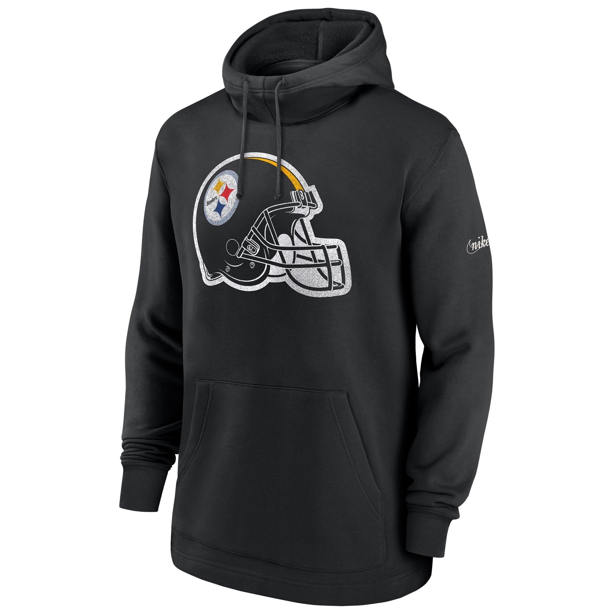 Nike Jumpers Pittsburgh Steelers Nike NFL Historic Fleece Hoodie Jumper - Black