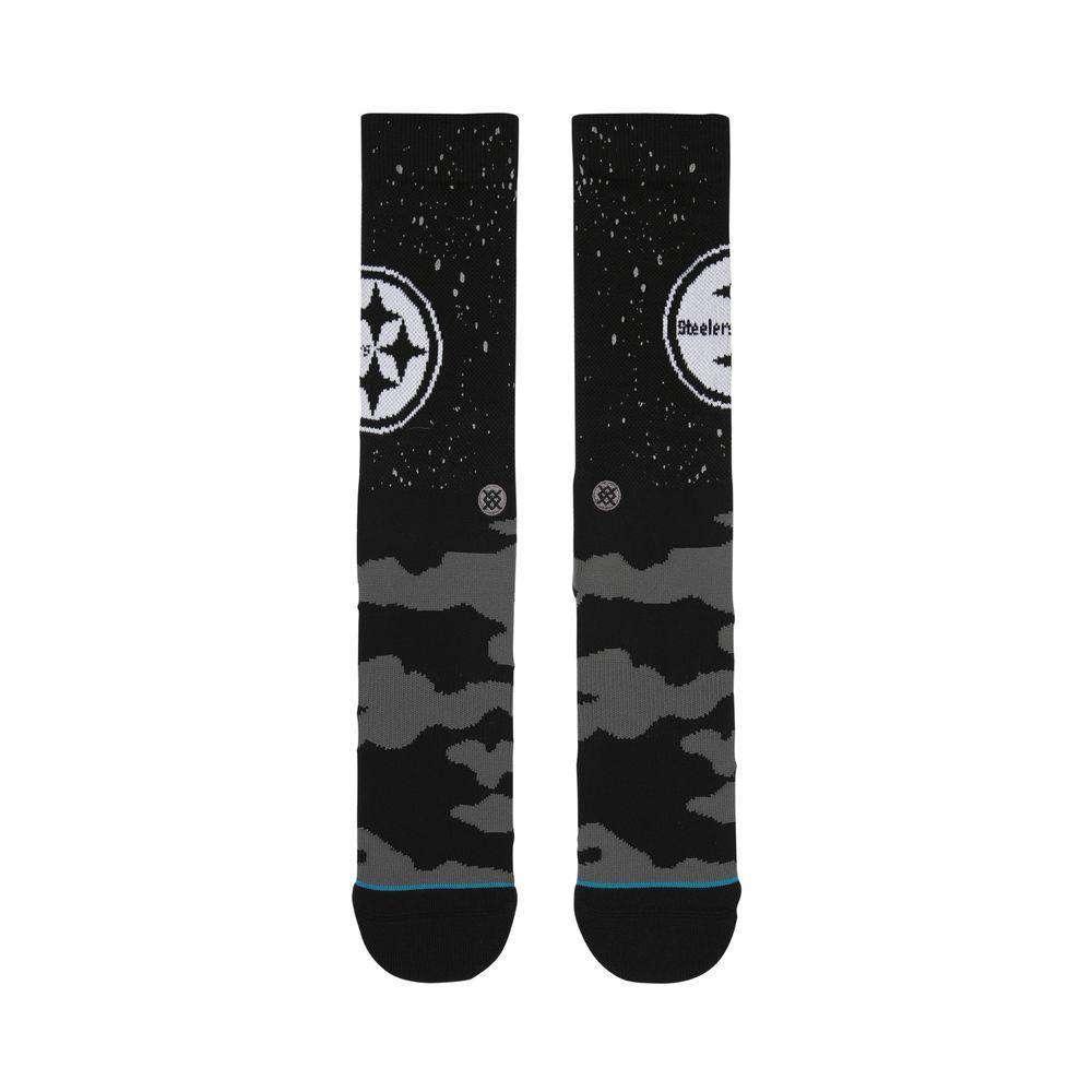 Stance Socks Large (9-12 US) Pittsburgh Steelers Stance NFL Reflective Crew Socks - Black