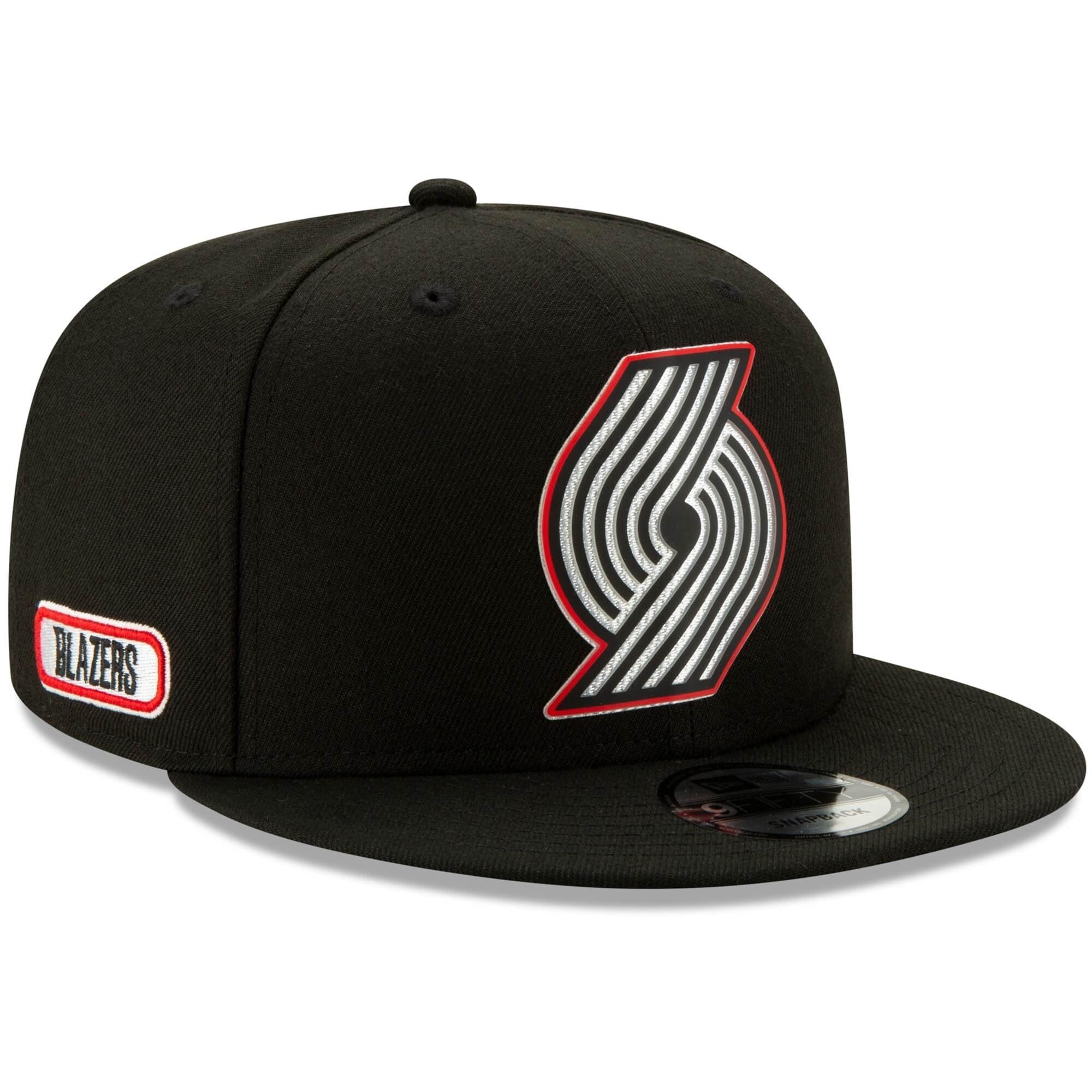 New Era Caps Portland Trail Blazers New Era NBA 2020 Back Half 9FIFTY Snapback Hat - Black