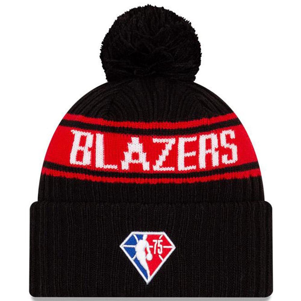 New Era Beanies Portland Trail Blazers New Era NBA 2021 Draft Pom Knit Beanie - Black