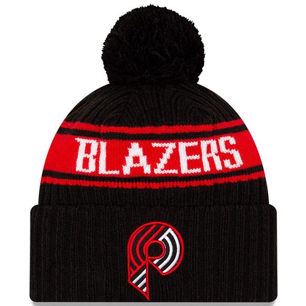 New Era Beanies Portland Trail Blazers New Era NBA 2021 Draft Pom Knit Beanie - Black
