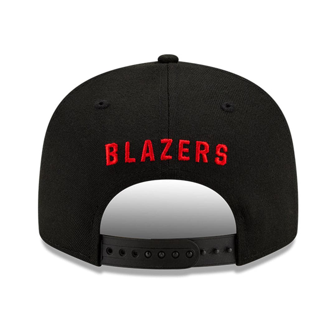 New Era Caps Portland Trail Blazers New Era NBA Ligature 9FIFTY Snapback Hat - Black