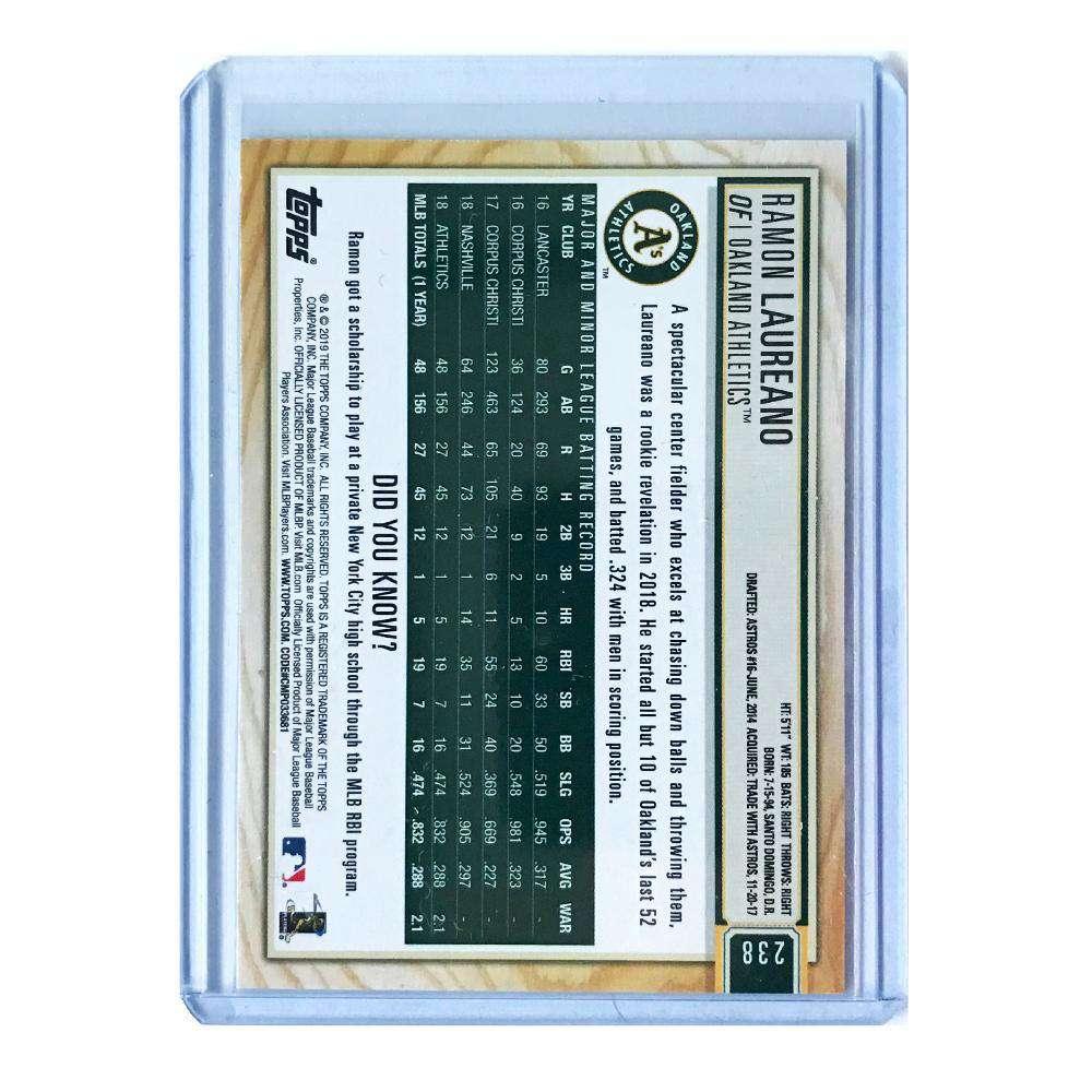 Topps Cards Ramon Laureano Oakland Athletics 2019 Topps Big League Rainbow Foil 085/100 #238 Rookie Card