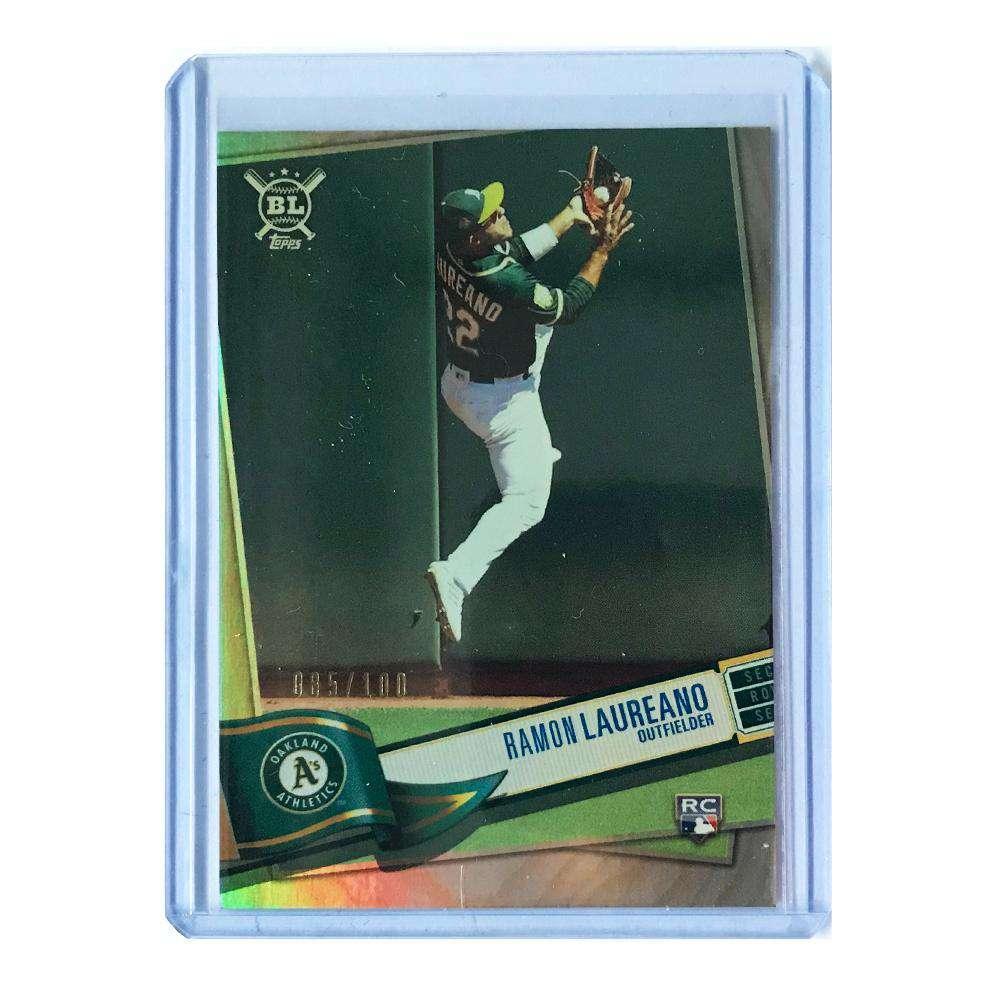 Topps Cards Ramon Laureano Oakland Athletics 2019 Topps Big League Rainbow Foil 085/100 #238 Rookie Card
