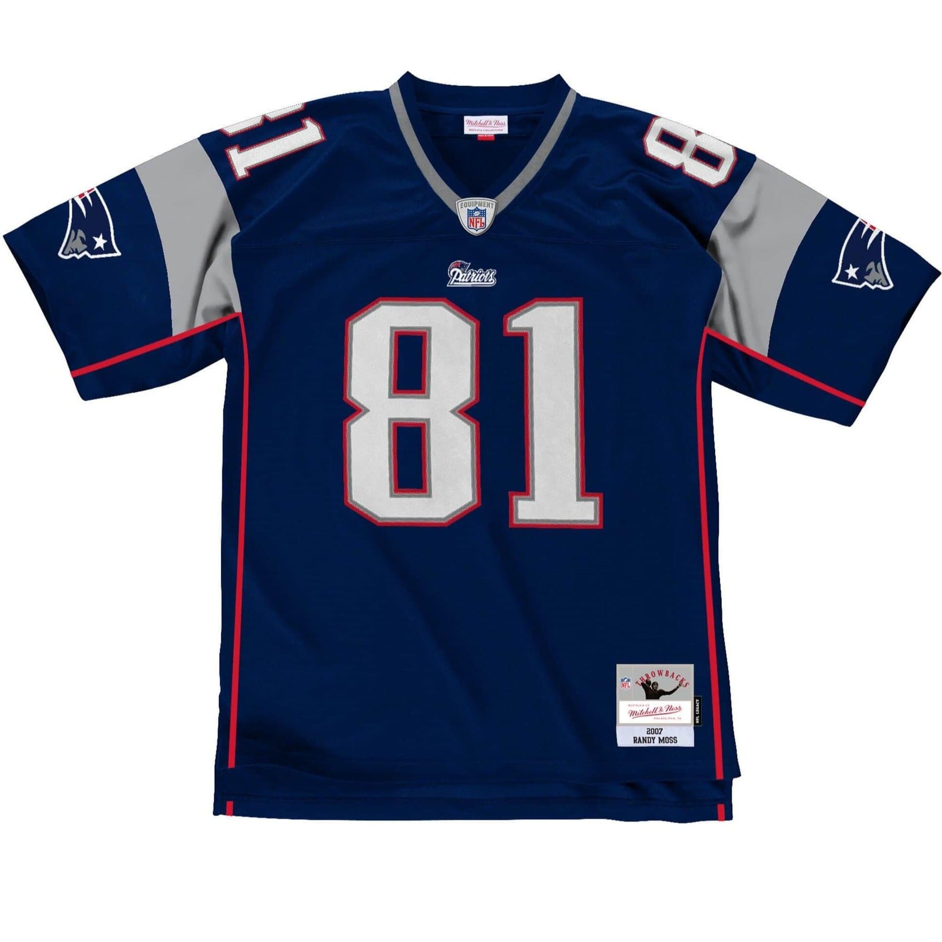 Mitchell And Ness Jerseys Randy Moss New England Patriots Mitchell & Ness NFL Legacy Jersey - Navy