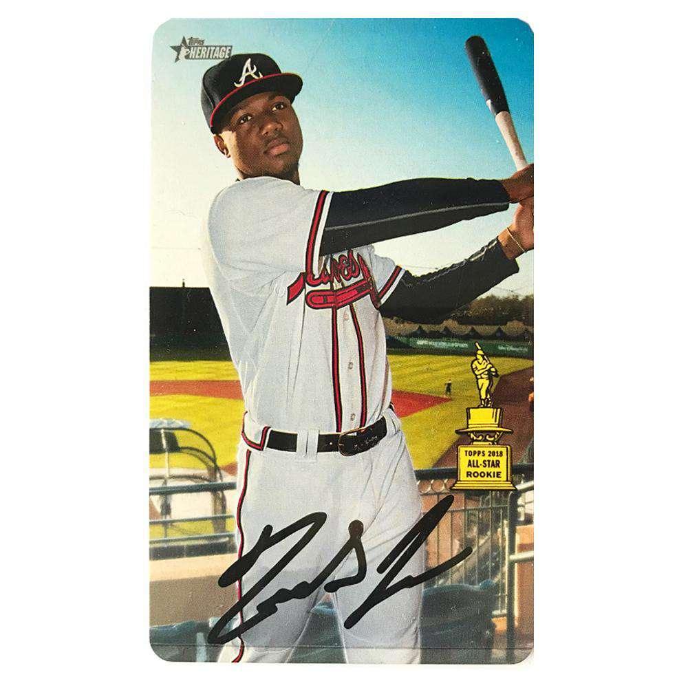 Topps Cards Ronald Acuña Jr Atlanta Braves 2019 Topps Heritage Box Topper #7 Rookie Card