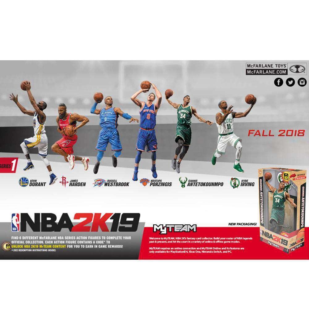 McFarlane Toys Figures Russell Westbrook Oklahoma City Thunder McFarlane NBA 2K19 Series 7" Figure - Blue