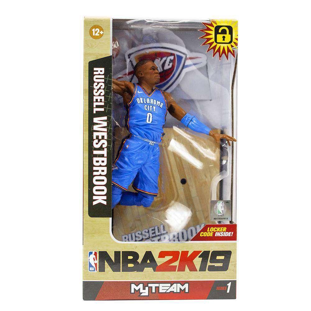 McFarlane Toys Figures Russell Westbrook Oklahoma City Thunder McFarlane NBA 2K19 Series 7" Figure - Blue