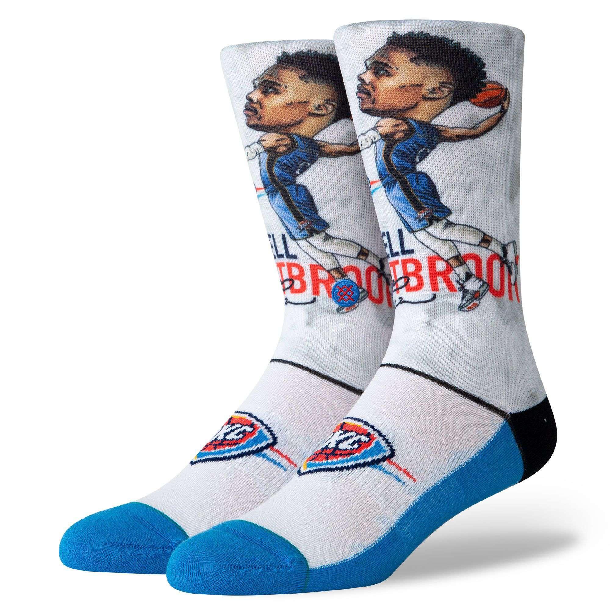Stance Socks Russell Westbrook Oklahoma City Thunder Stance NBA Big Head Crew Socks