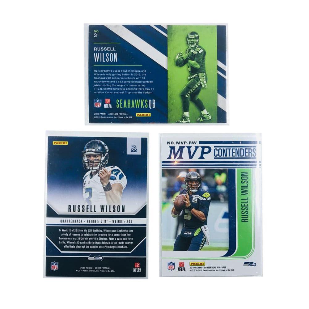 Panini Cards Russell Wilson Seattle Seahawks Panini NFL 3 Card Insert Set