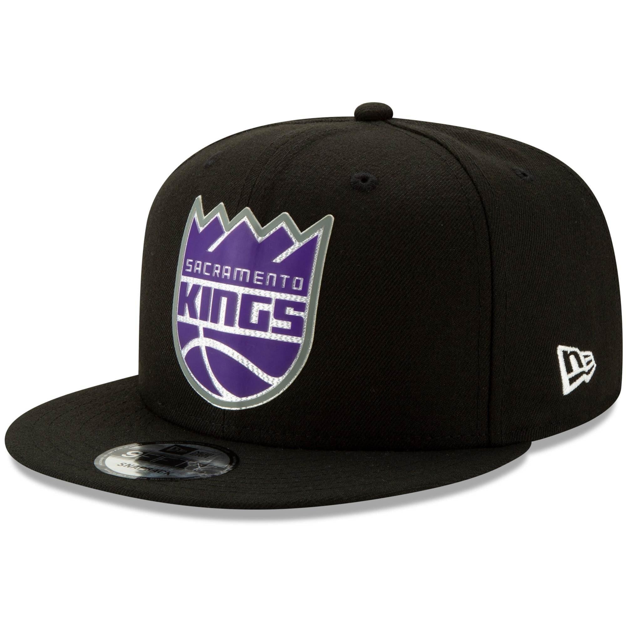 New Era Caps Sacramento Kings New Era NBA 2020 Back Half 9FIFTY Snapback Hat - Black