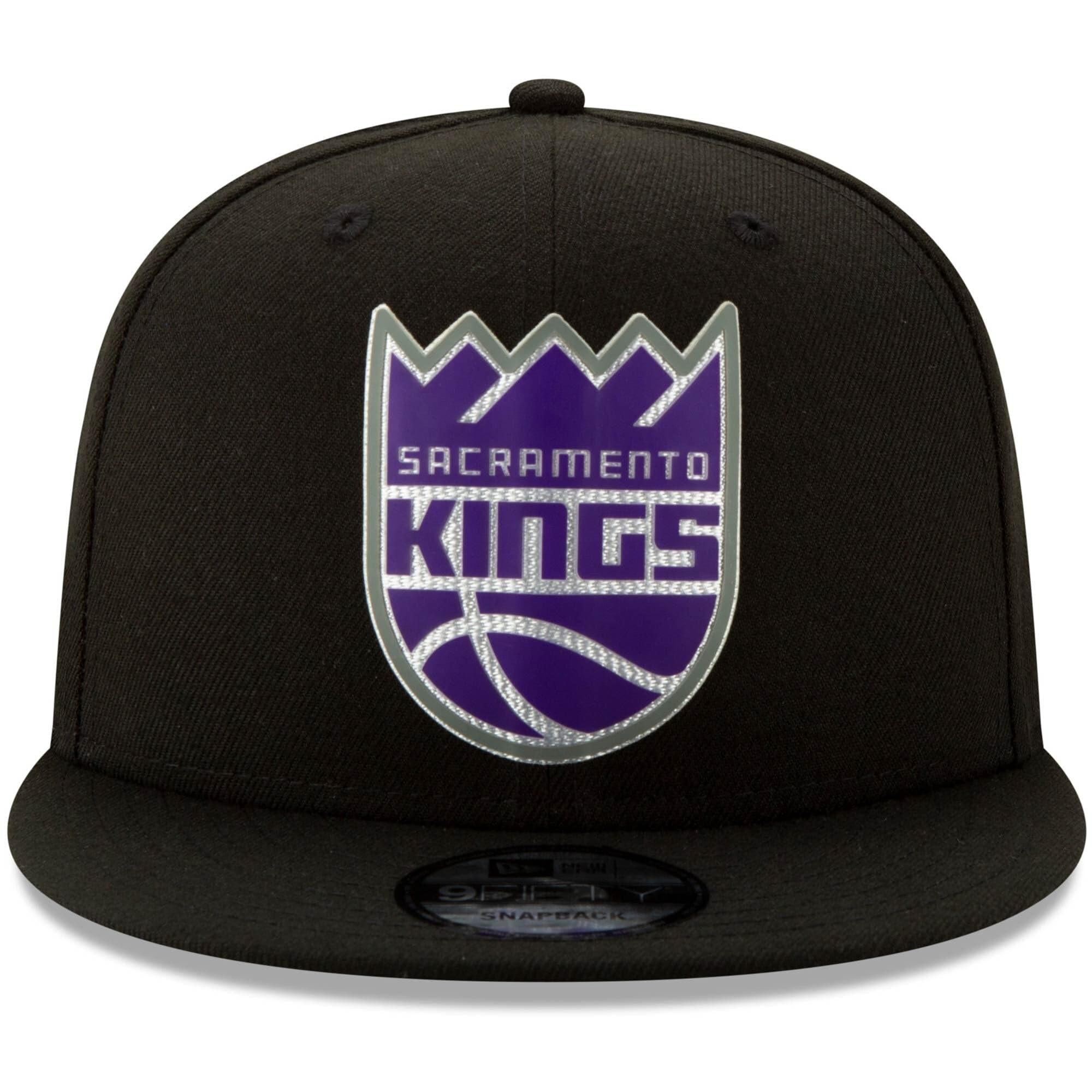 New Era Caps Sacramento Kings New Era NBA 2020 Back Half 9FIFTY Snapback Hat - Black