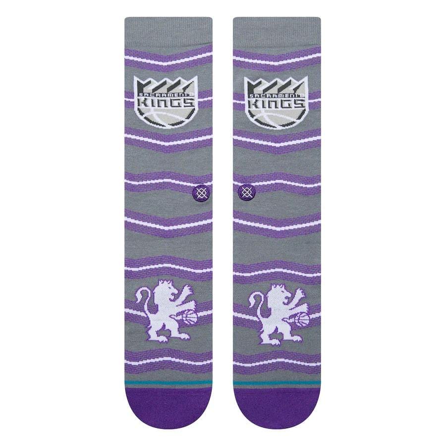 Stance Socks Large (9-12 US) Sacramento Kings Stance NBA 22-23 City Edition Crew Socks - Grey