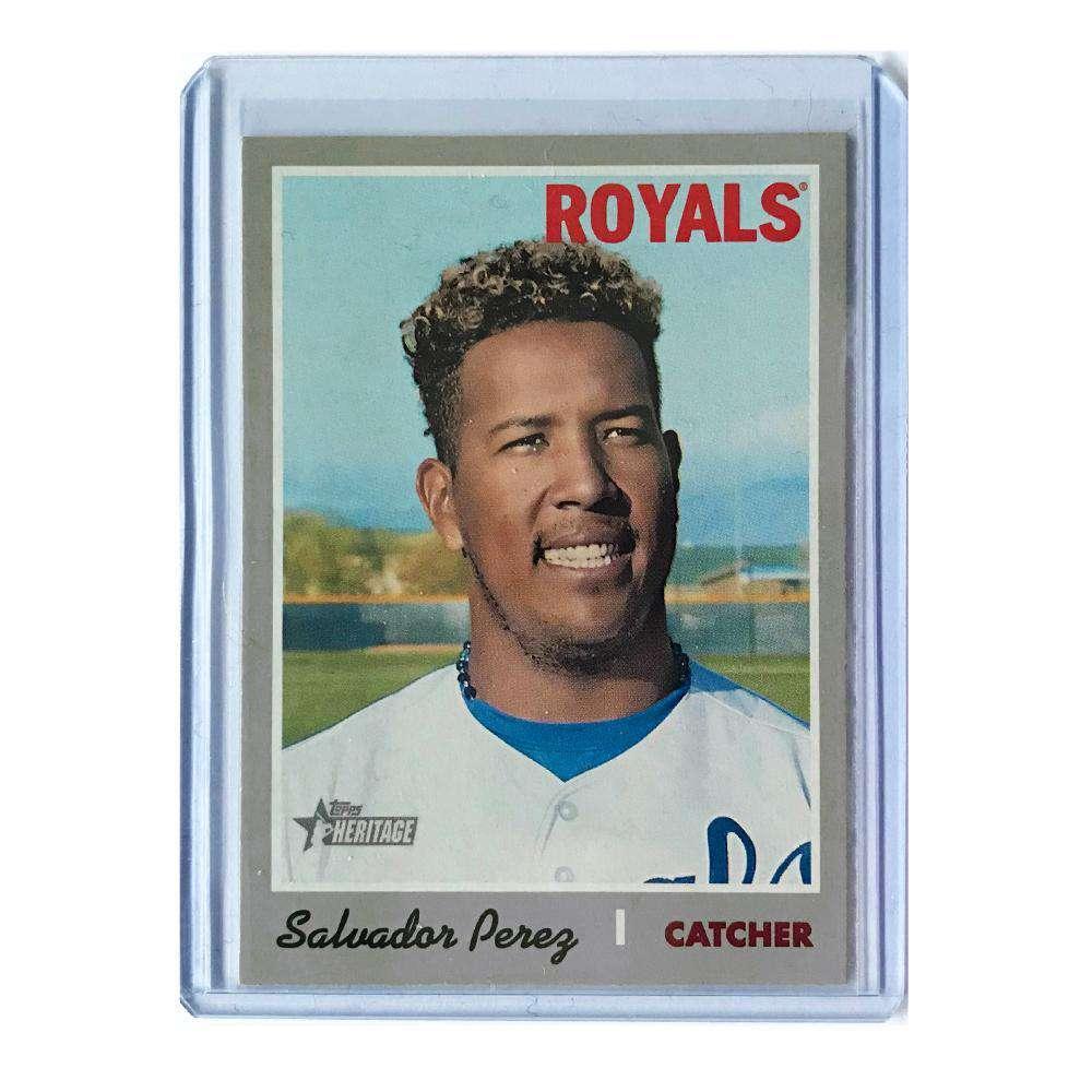 Topps Cards Salvador Perez Kansas City Royals 2019 Topps Heritage French Text #402 Card