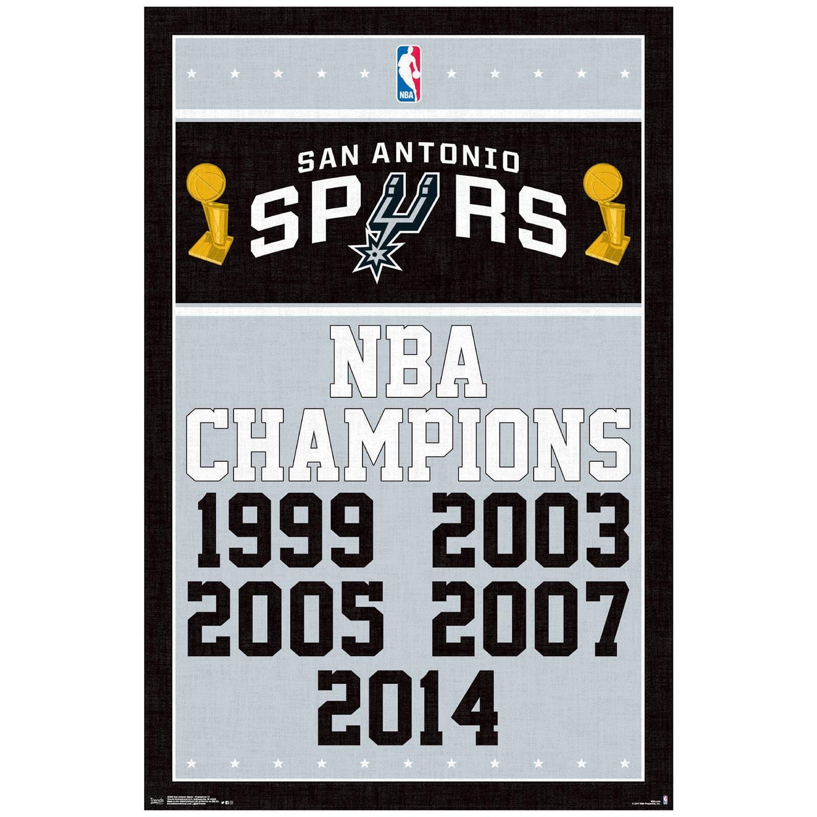 Trends International Posters San Antonio Spurs Champion History Trends NBA 57 x 86cm Poster