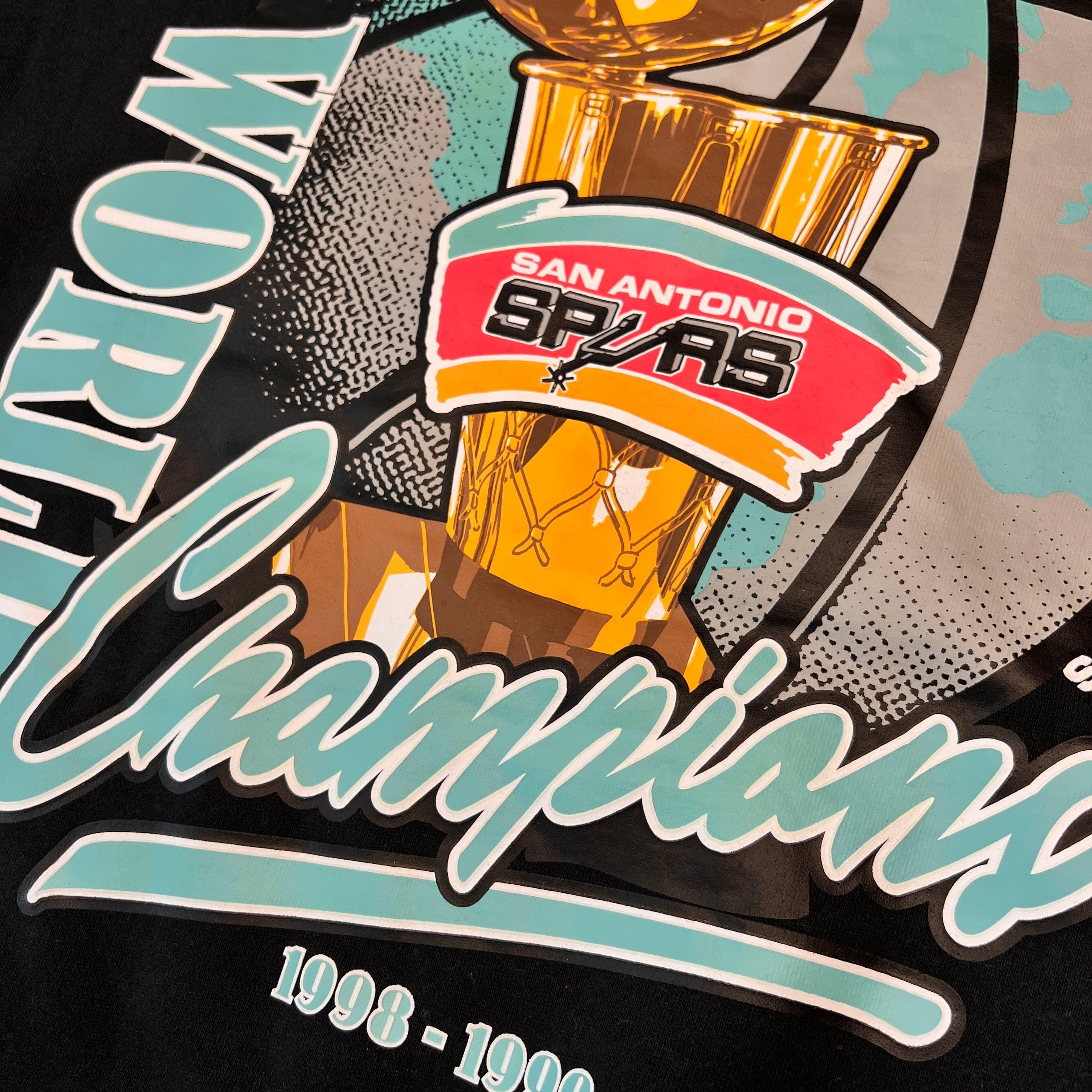 Mitchell And Ness Jumpers San Antonio Spurs Mitchell & Ness NBA All Over 2.0 Crew Jumper - Teal