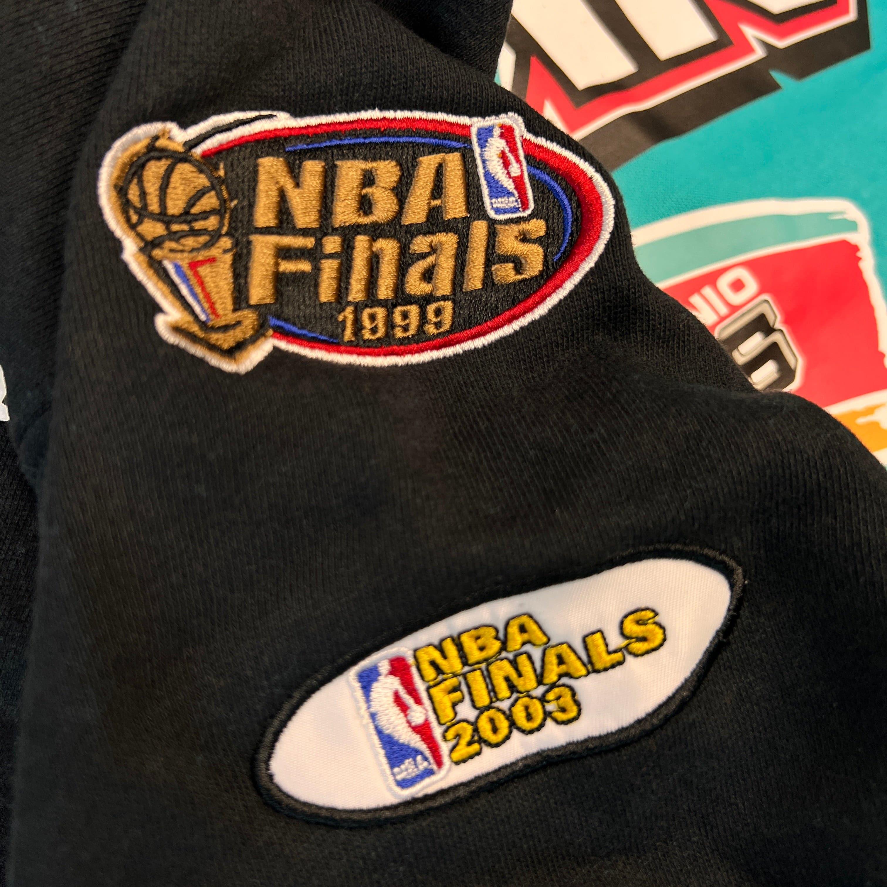Mitchell And Ness Jumpers San Antonio Spurs Mitchell & Ness NBA All Over 2.0 Crew Jumper - Teal