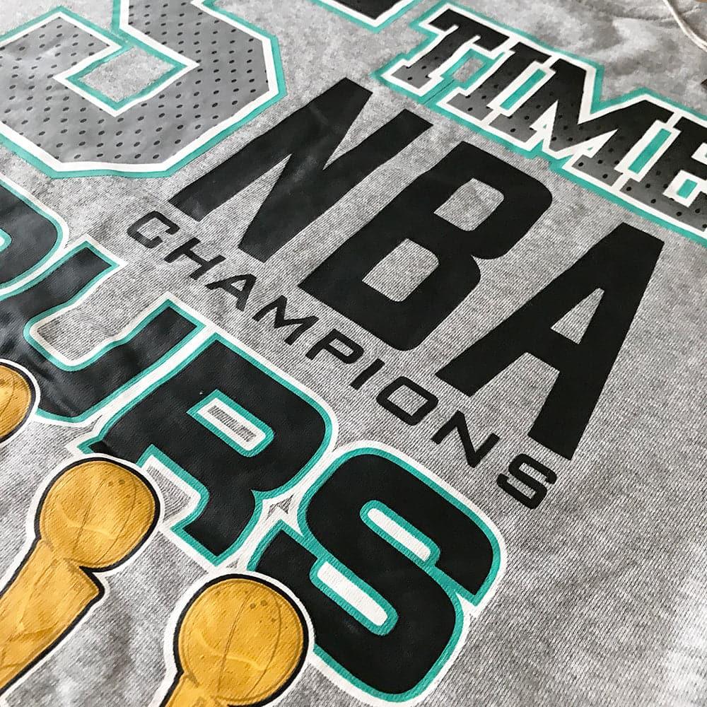 Mitchell And Ness Jumpers San Antonio Spurs Mitchell & Ness NBA All Over Champs Premium Crew Jumper - Grey