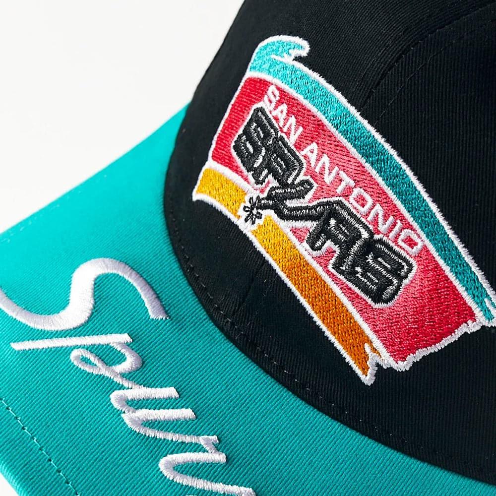 Mitchell And Ness Caps San Antonio Spurs Mitchell & Ness NBA Double Up Deadstock Snapback Hat - Black