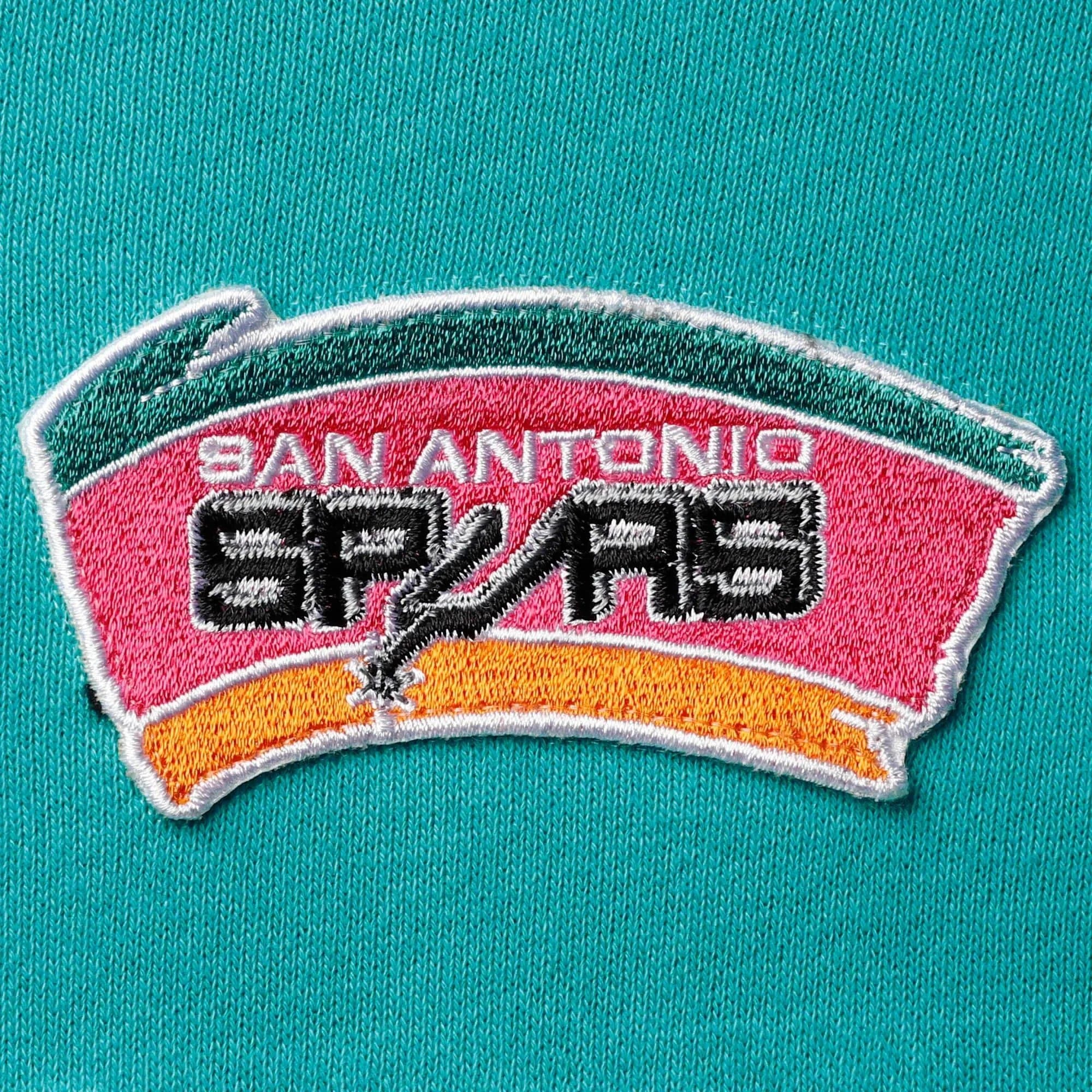 Mitchell And Ness Jumpers San Antonio Spurs Mitchell & Ness NBA Head Coach Hoodie Jumper - Teal