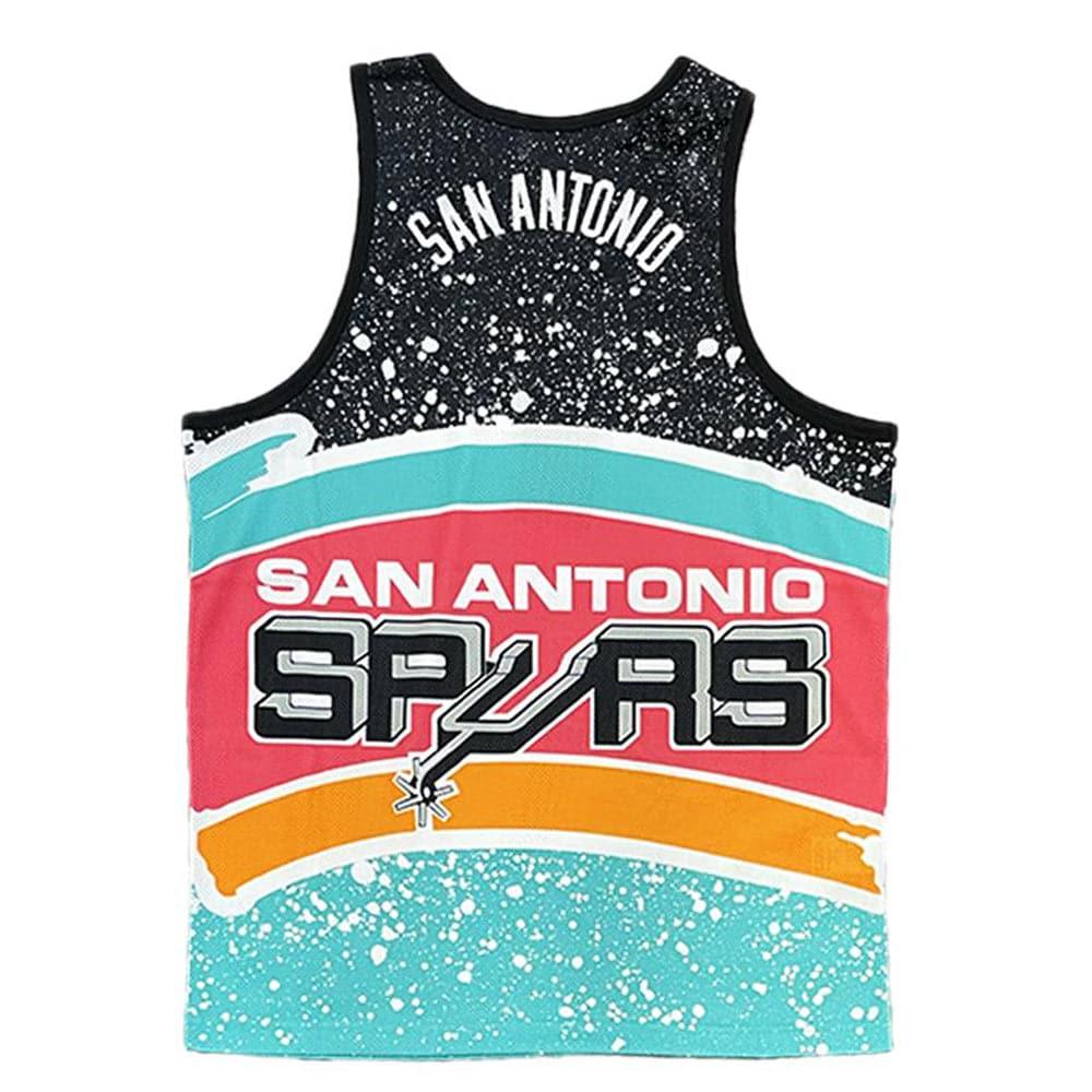 Mitchell And Ness T-Shirts San Antonio Spurs Mitchell & Ness NBA Jumbotron Subliminated Tank Top