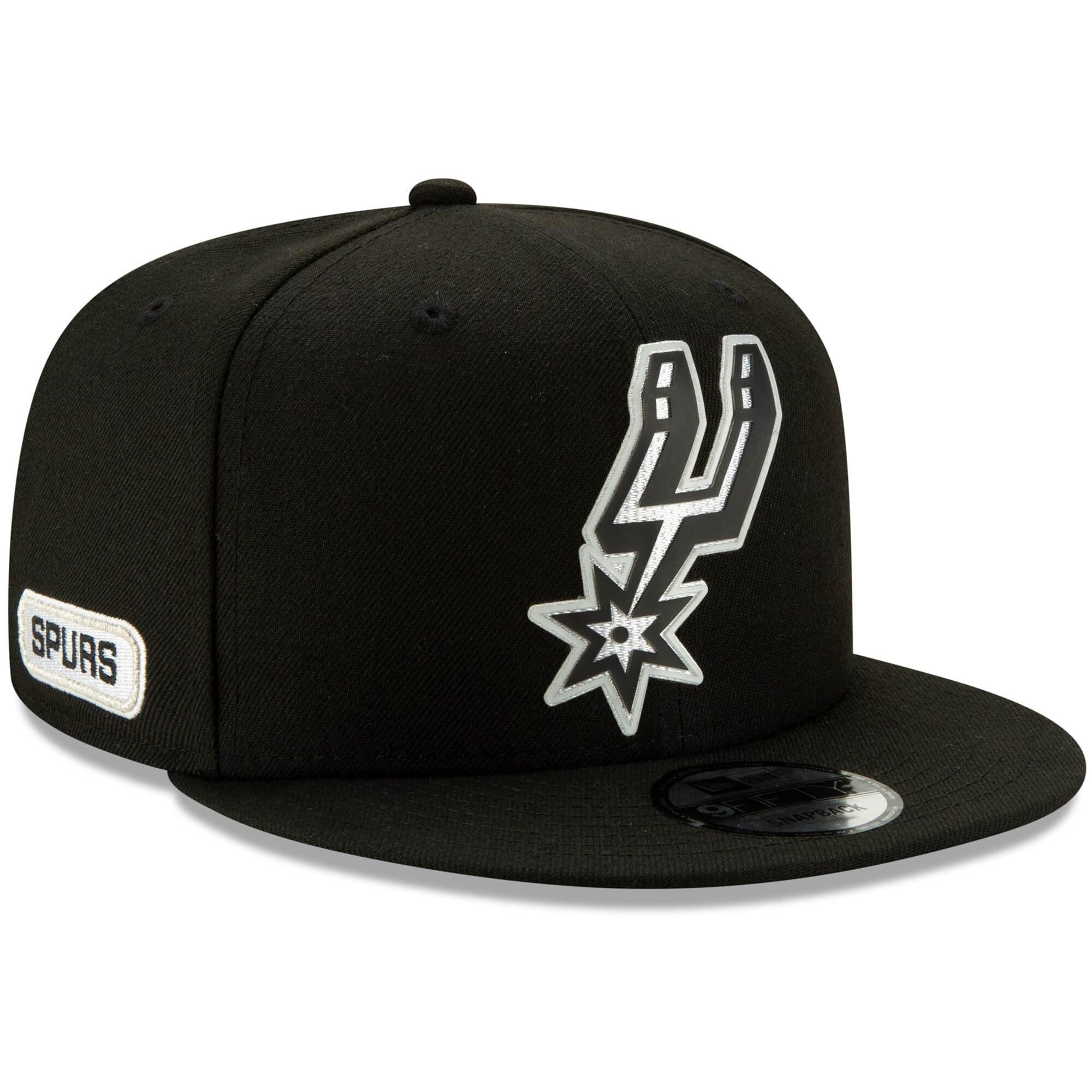 New Era Caps San Antonio Spurs New Era NBA 2020 Back Half 9FIFTY Snapback Hat - Black